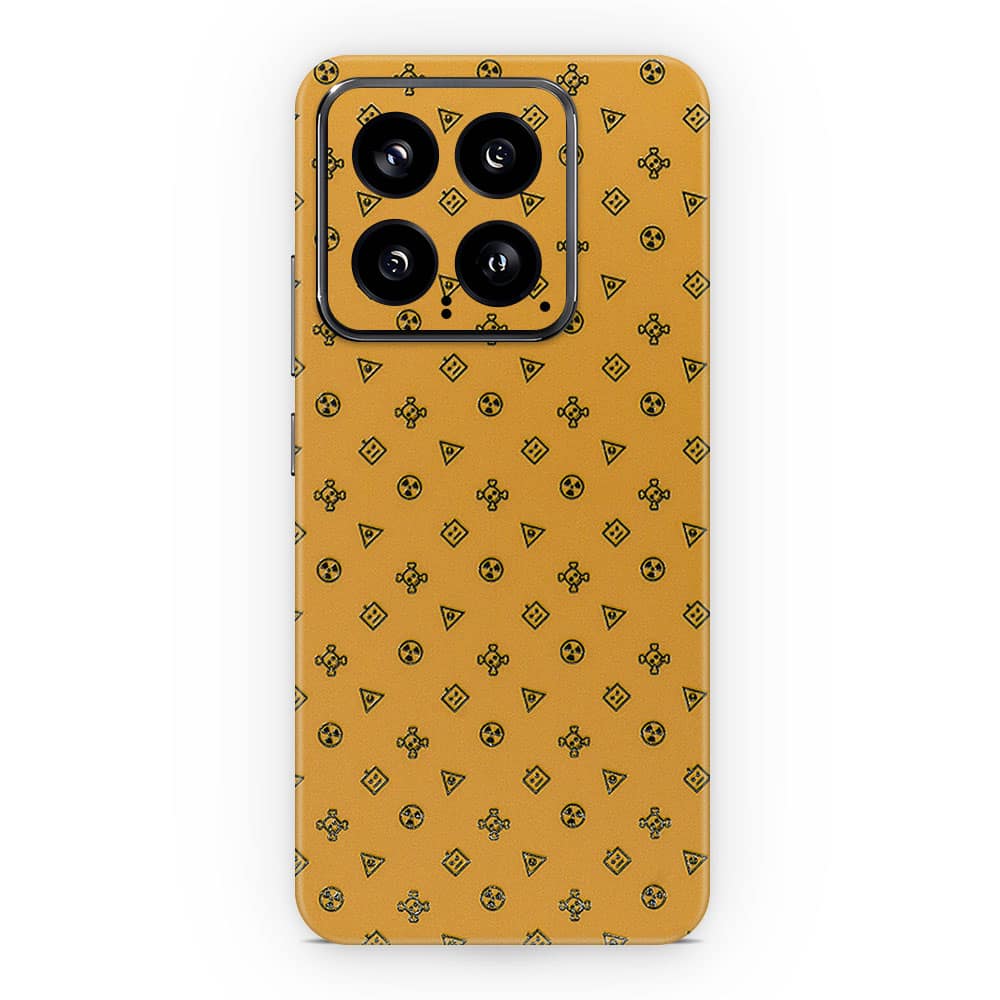 Xiaomi 14 5g yellow danger 3d skin wrapitskin