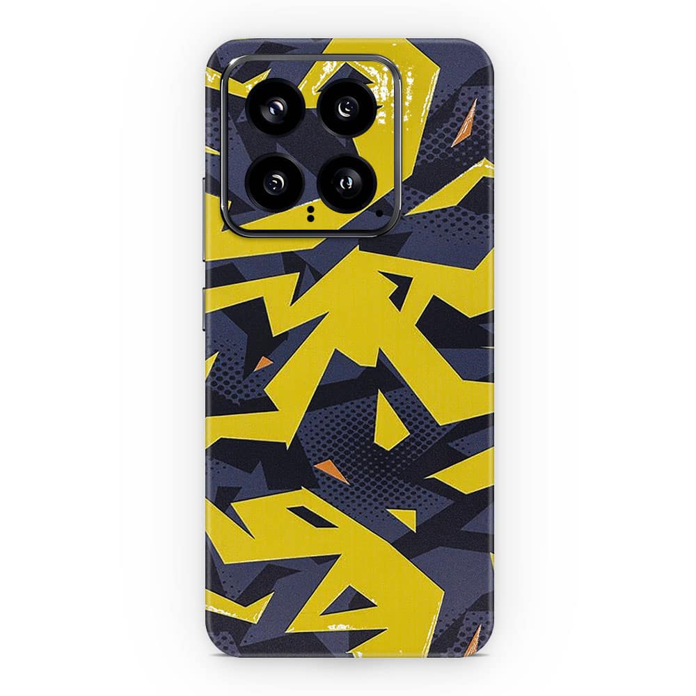 Xiaomi 14 5g abstract yellow 3d skin wrapitskin