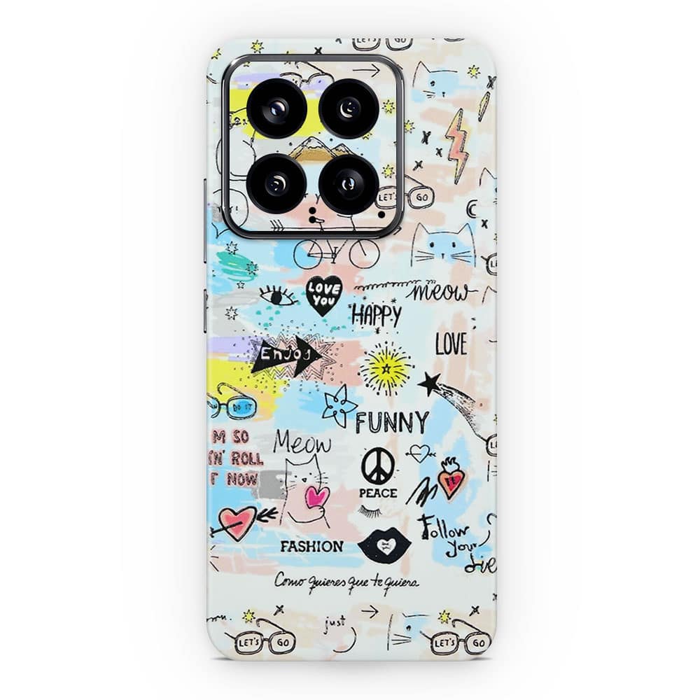 Xiaomi 14 5g doodles 3d skin wrapitskin