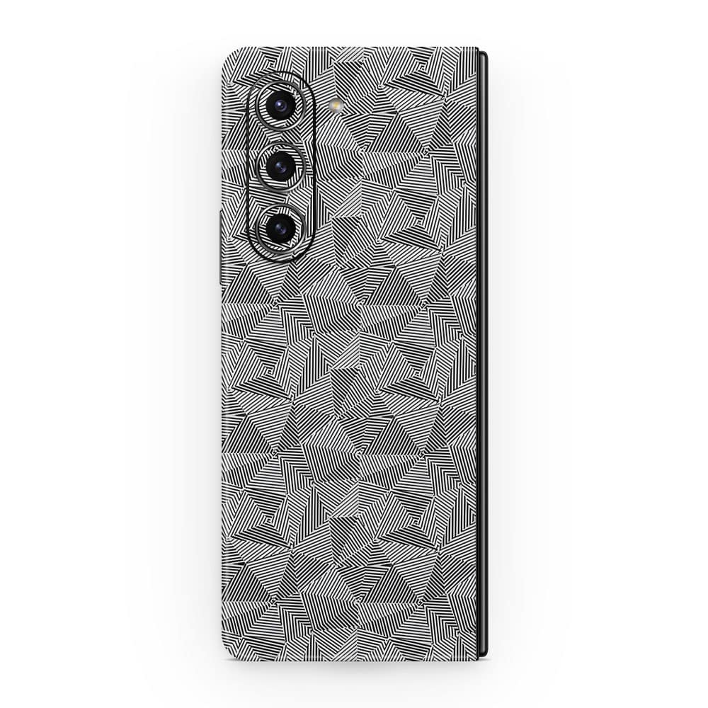 Galaxy z fold 5 carbon triangle series wrapitskin