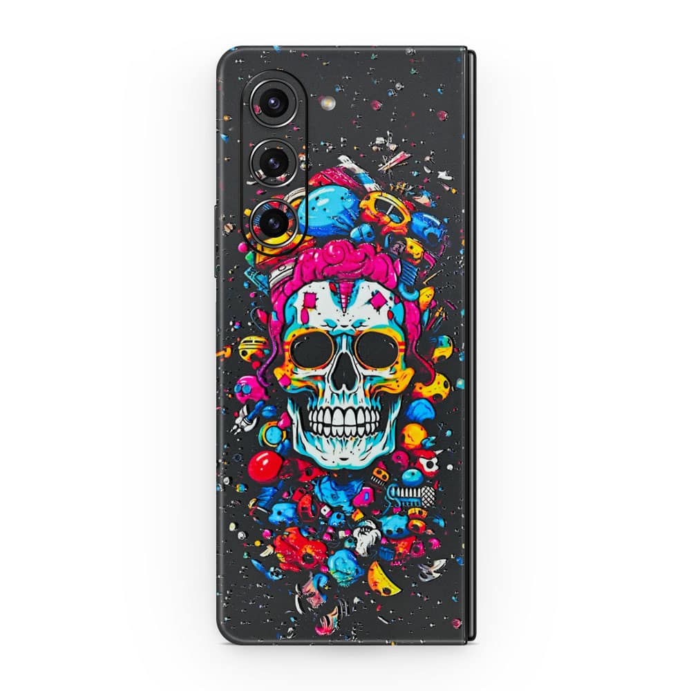 Galaxy z fold 5 skull 3d skin wrapitskin
