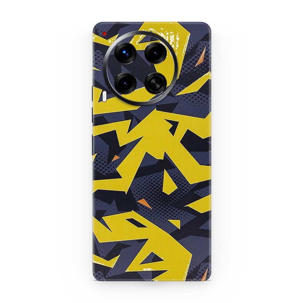 Tecno camon 30 4g abstract yellow 3d skin wrapitskin