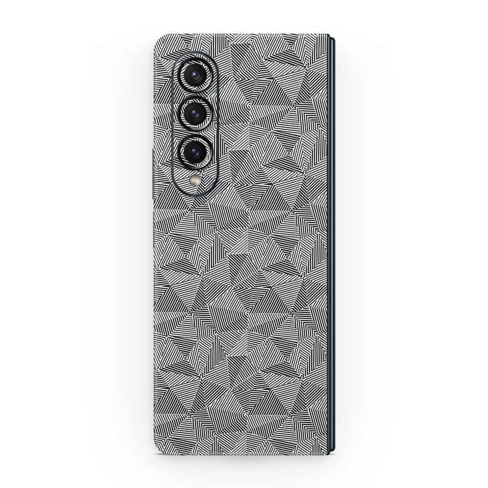 Galaxy z fold 4 carbon triangle series wrapitskin