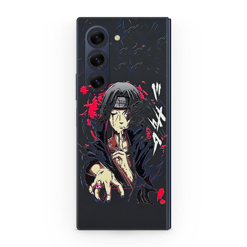 Galaxy z fold 6 itachi uchiha 3d skin wrapitskin