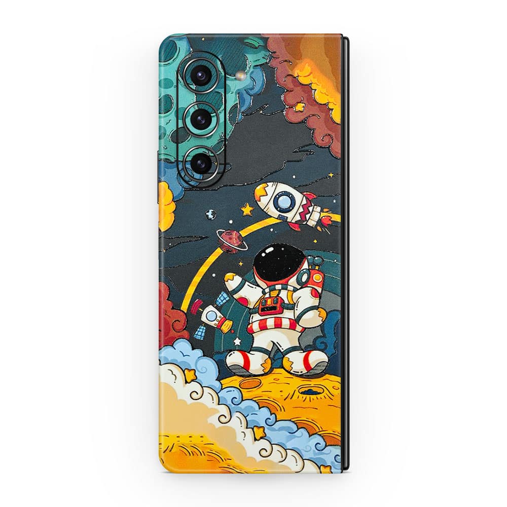 Galaxy z fold 5 flight planet 3d skin wrapitskin
