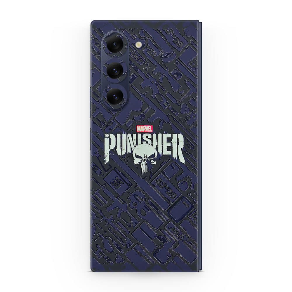 Galaxy z fold 6 punisher 3d skin wrapitskin