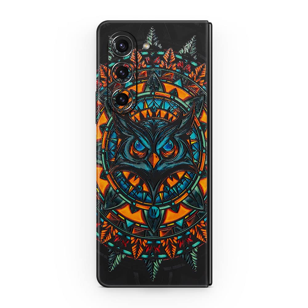 Galaxy z fold 5 owl 3d skin wrapitskin