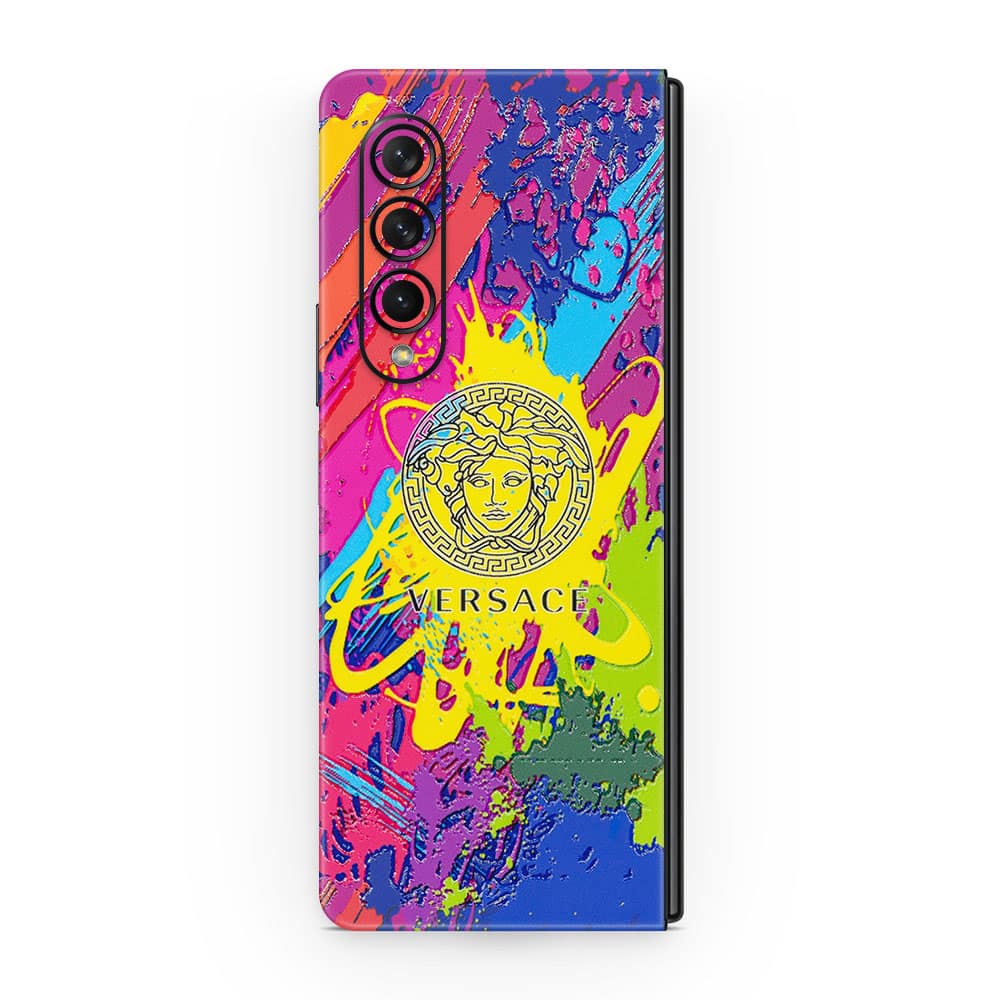 Galaxy z fold 3 versace colorful 3d skin wrapitskin