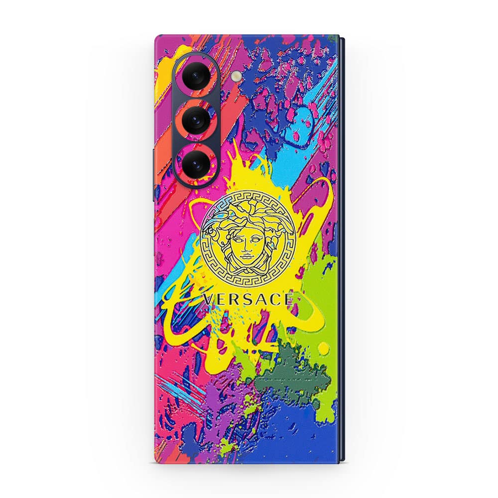 Galaxy z fold 6 versace colorful 3d skin wrapitskin