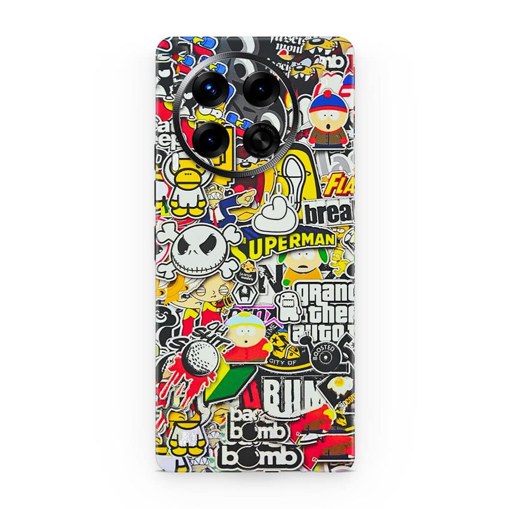 Tecno camon 30 4g sticker bomb 3d skin wrapitskin
