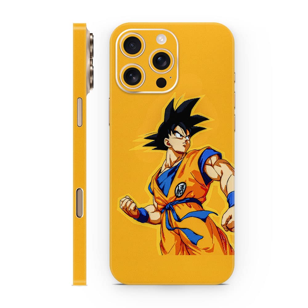 Iphone 16 pro max goku yellow 3d skin wrapitskin