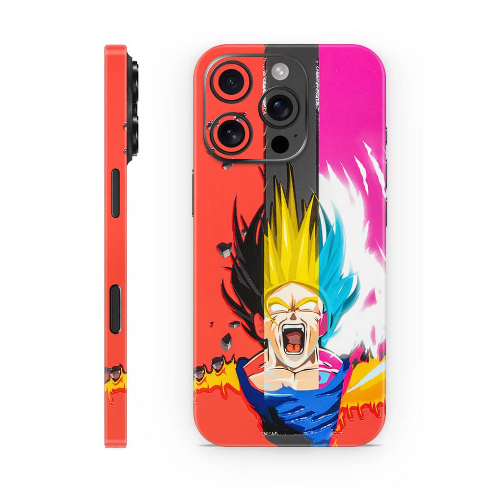 Iphone 16 pro angry goku 3d skin wrapitskin
