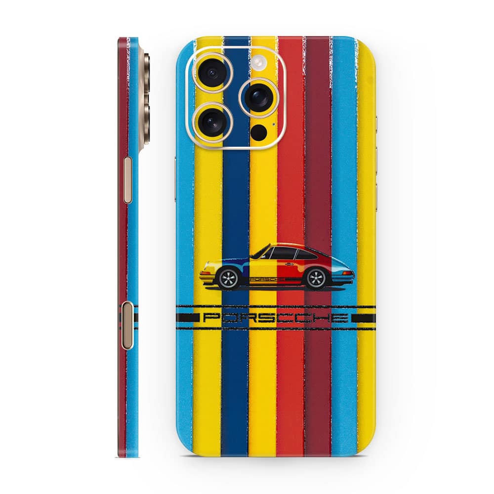 Iphone 16 pro max porsche multicolor 3d skin wrapitskin
