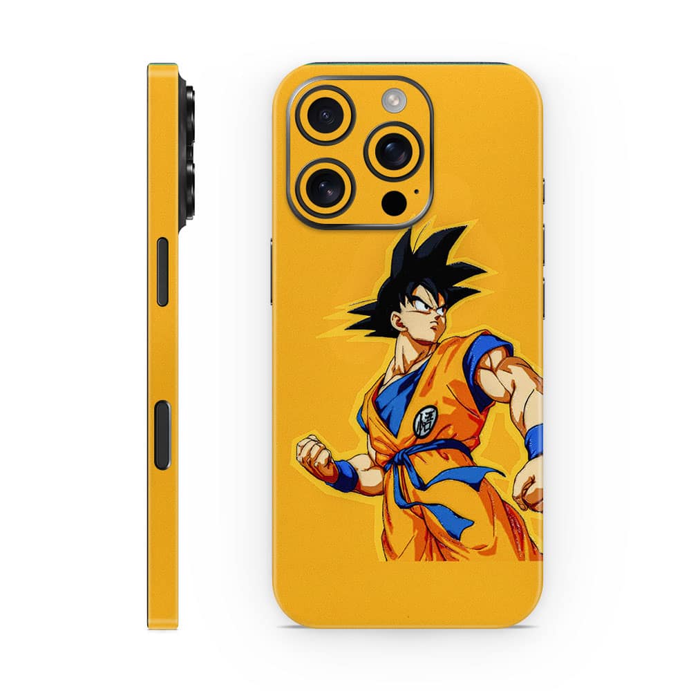 Iphone 16 pro goku yellow 3d skin wrapitskin