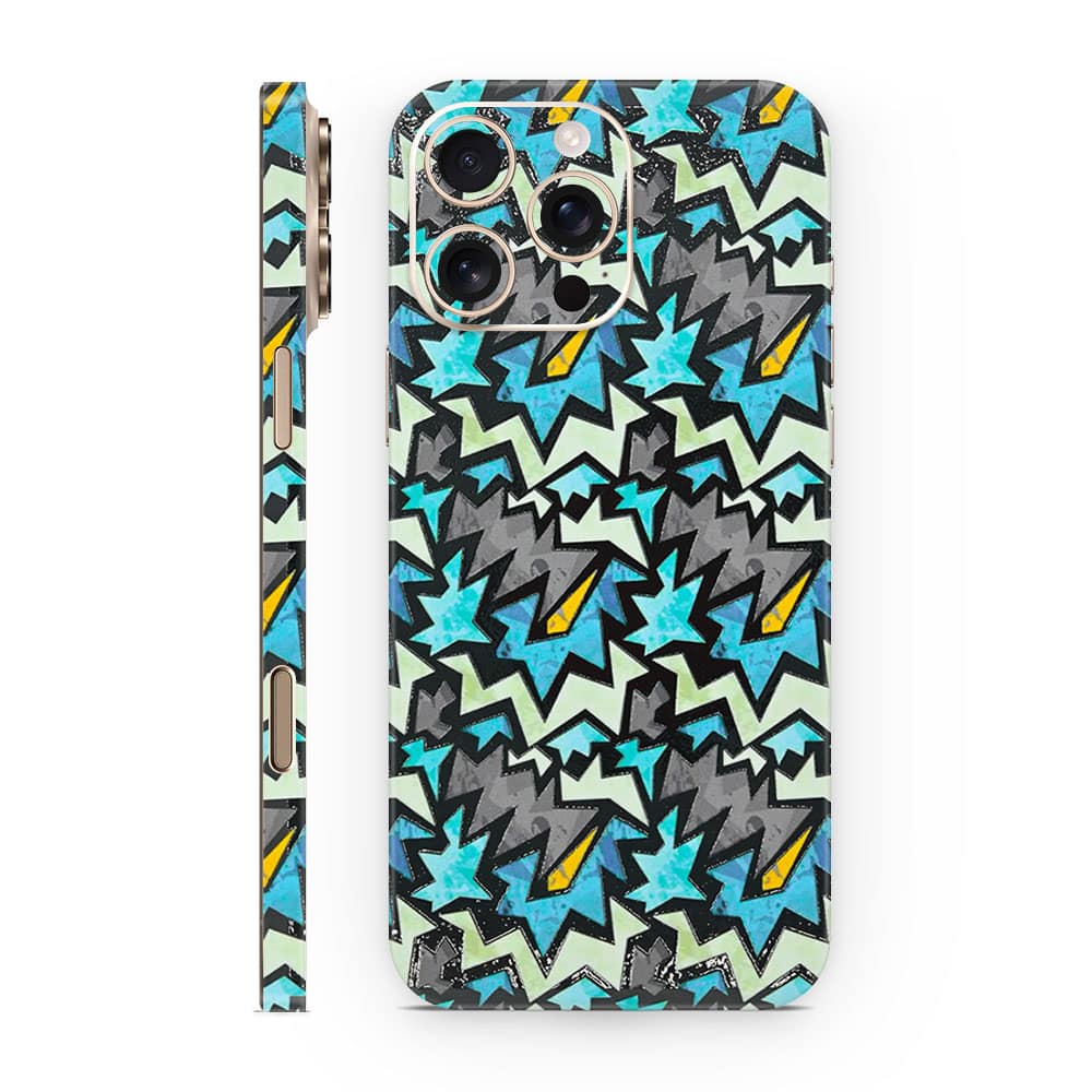 Iphone 16 pro max graffiti harmony 3d skin wrapitskin