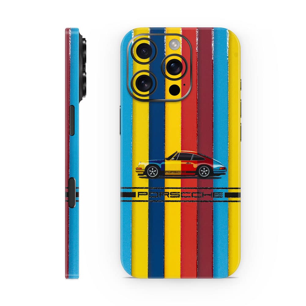 Iphone 16 pro porsche multicolor 3d skin wrapitskin