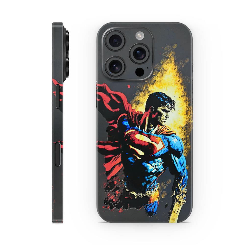 Iphone 16 pro superman comic 3d skin wrapitskin