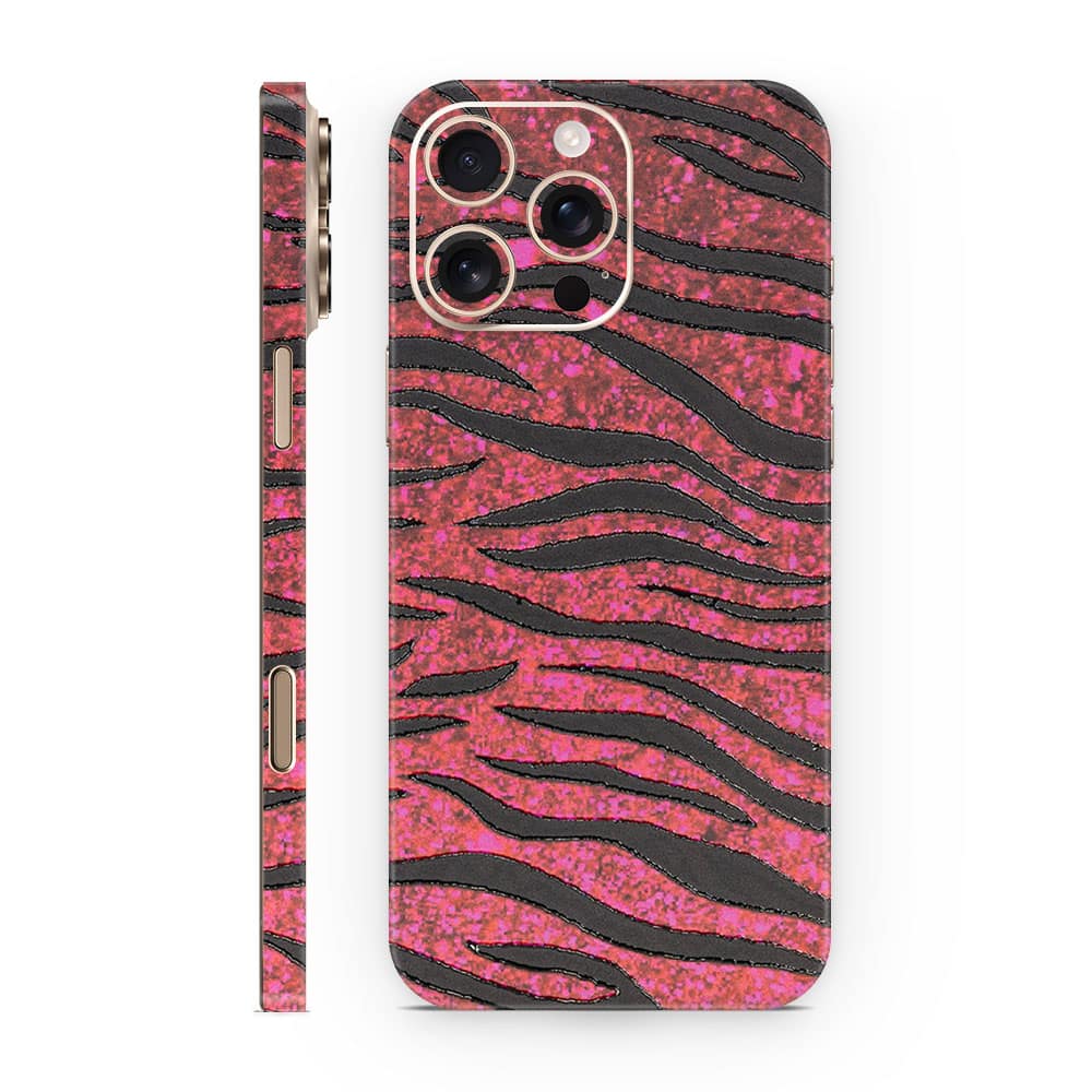Iphone 16 pro max red zebra 3d skin wrapitskin