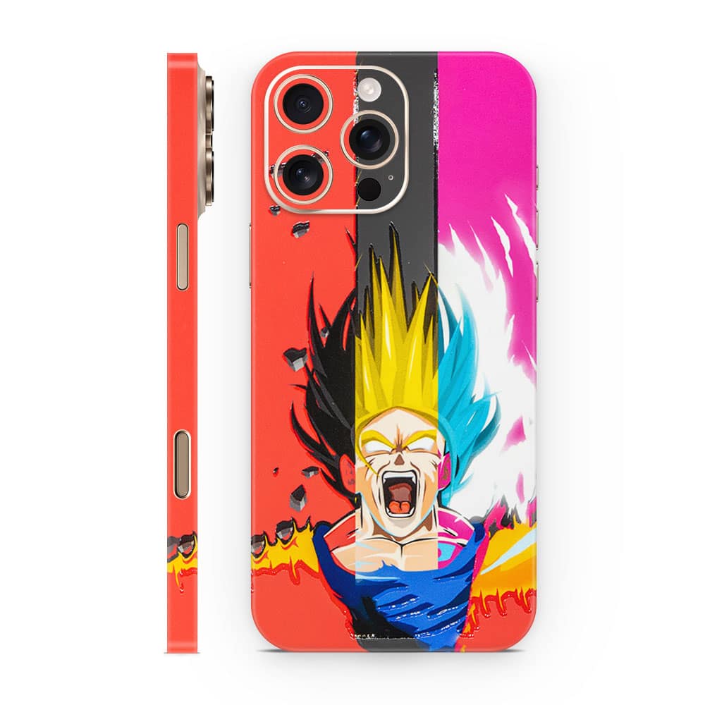 Iphone 16 pro max angry goku 3d skin wrapitskin