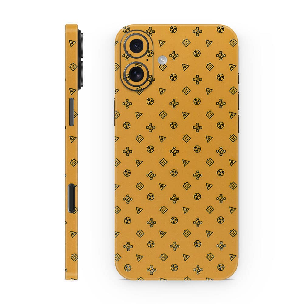 Iphone 16 plus yellow danger 3d skin wrapitskin