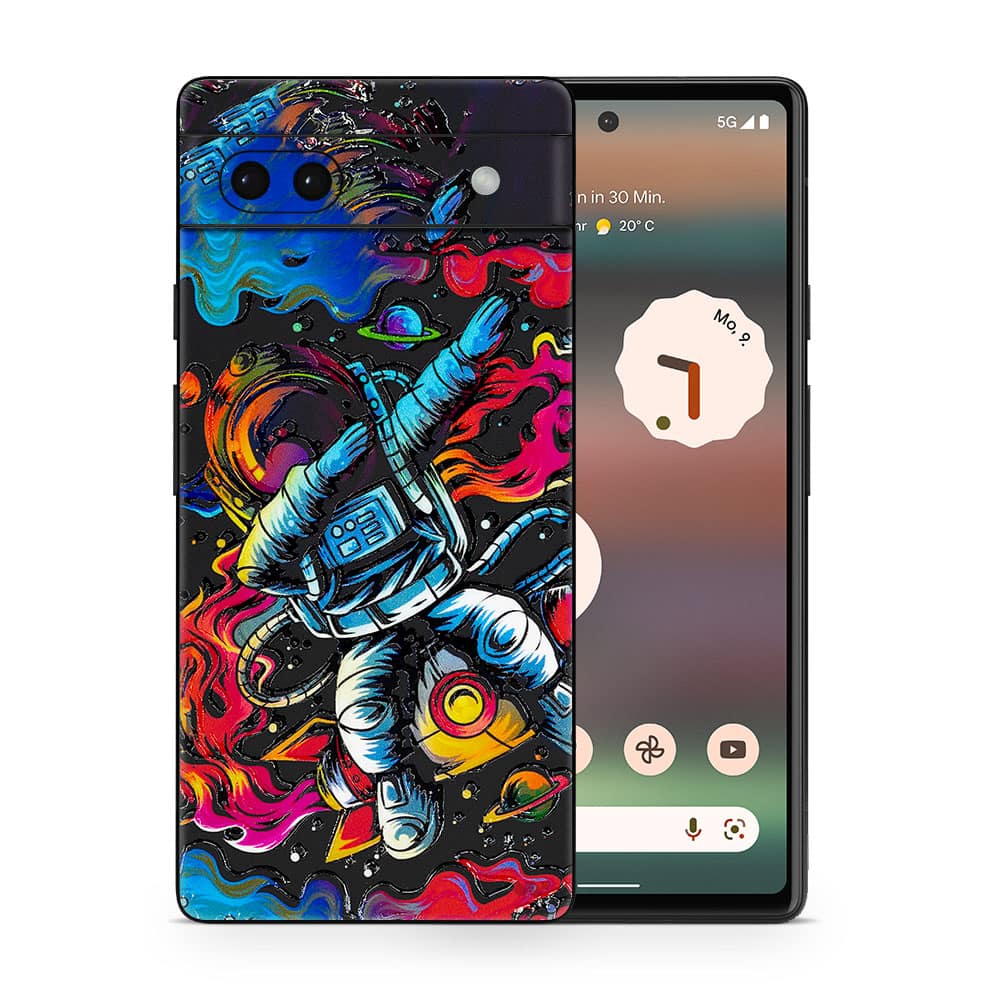 Pixel 6a trippy astronaut 3d skin wrapitskin