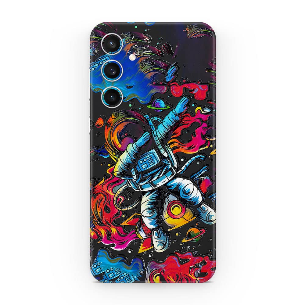 Galaxy s23 fe trippy astronaut 3d skin wrapitskin