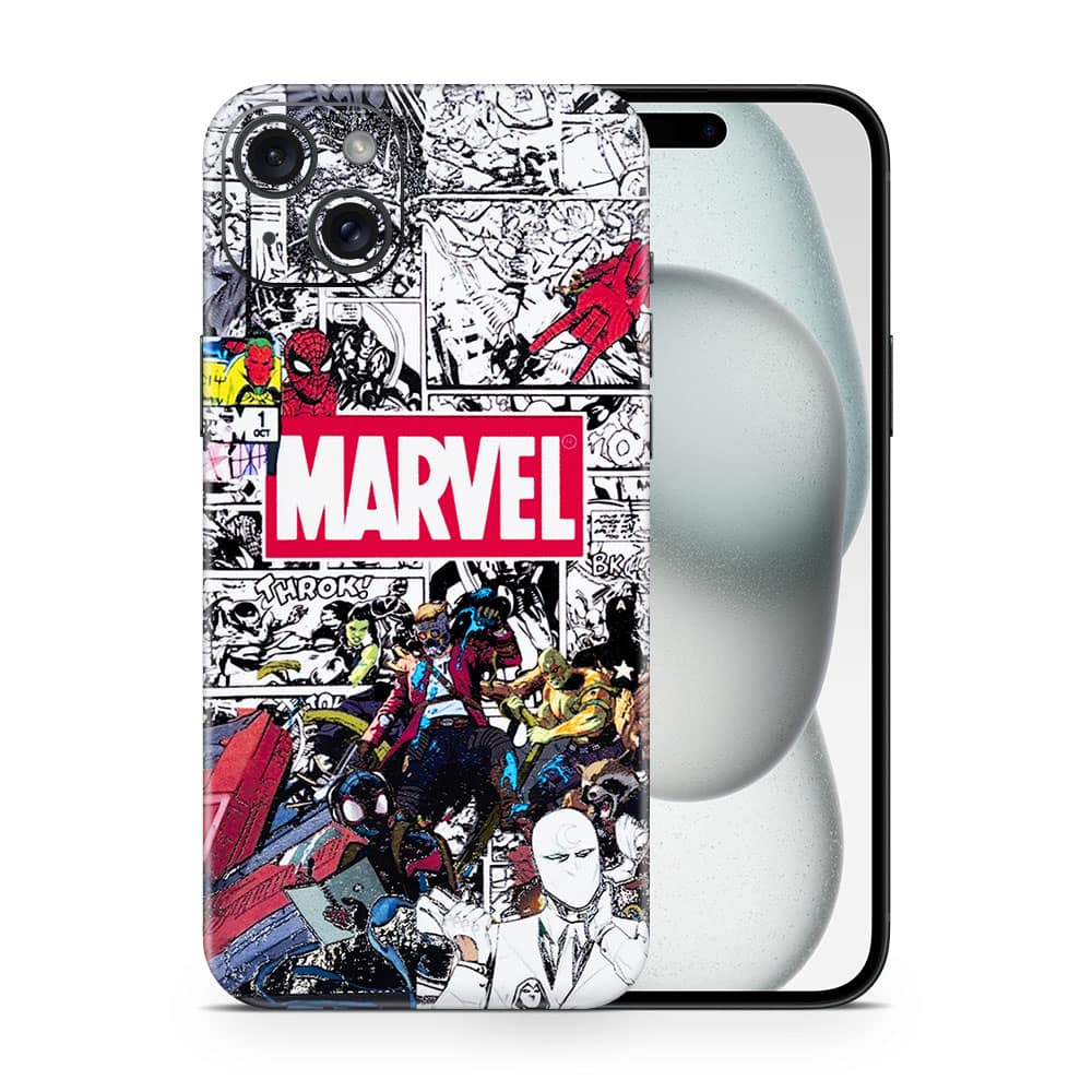 Iphone 15 plus marvel universe 3d skin wrapitskin