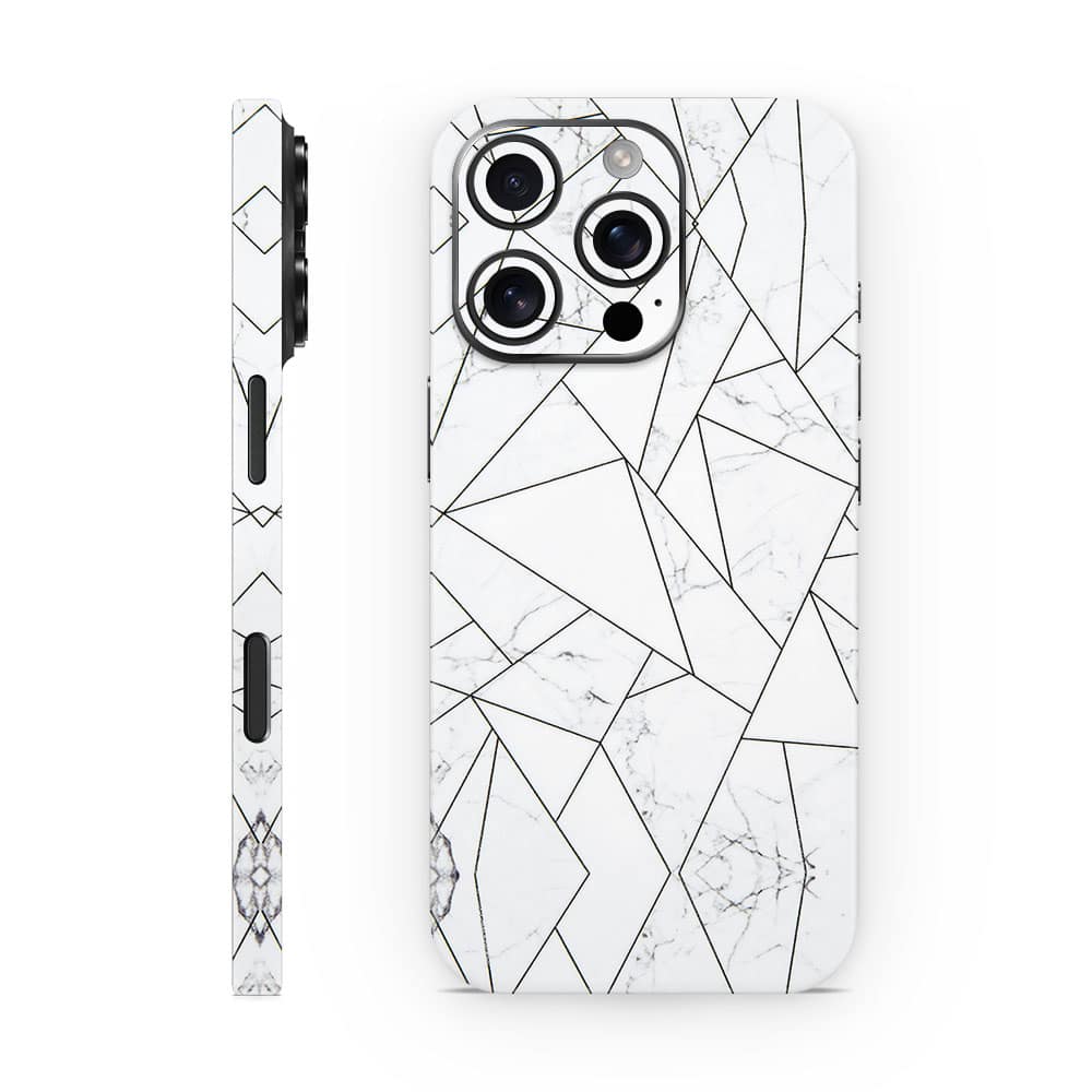 Iphone 16 pro marble grid 3d skin wrapitskin