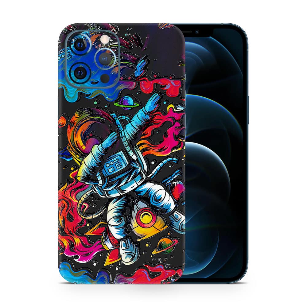 Iphone 12 pro max trippy astronaut 3d skin wrapitskin