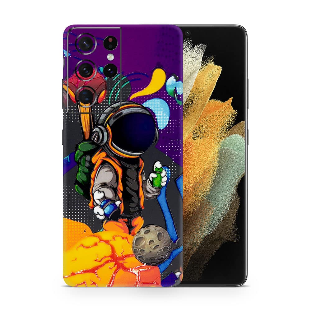 Galaxy s21 ultra space doodler 3d skin wrapitskin
