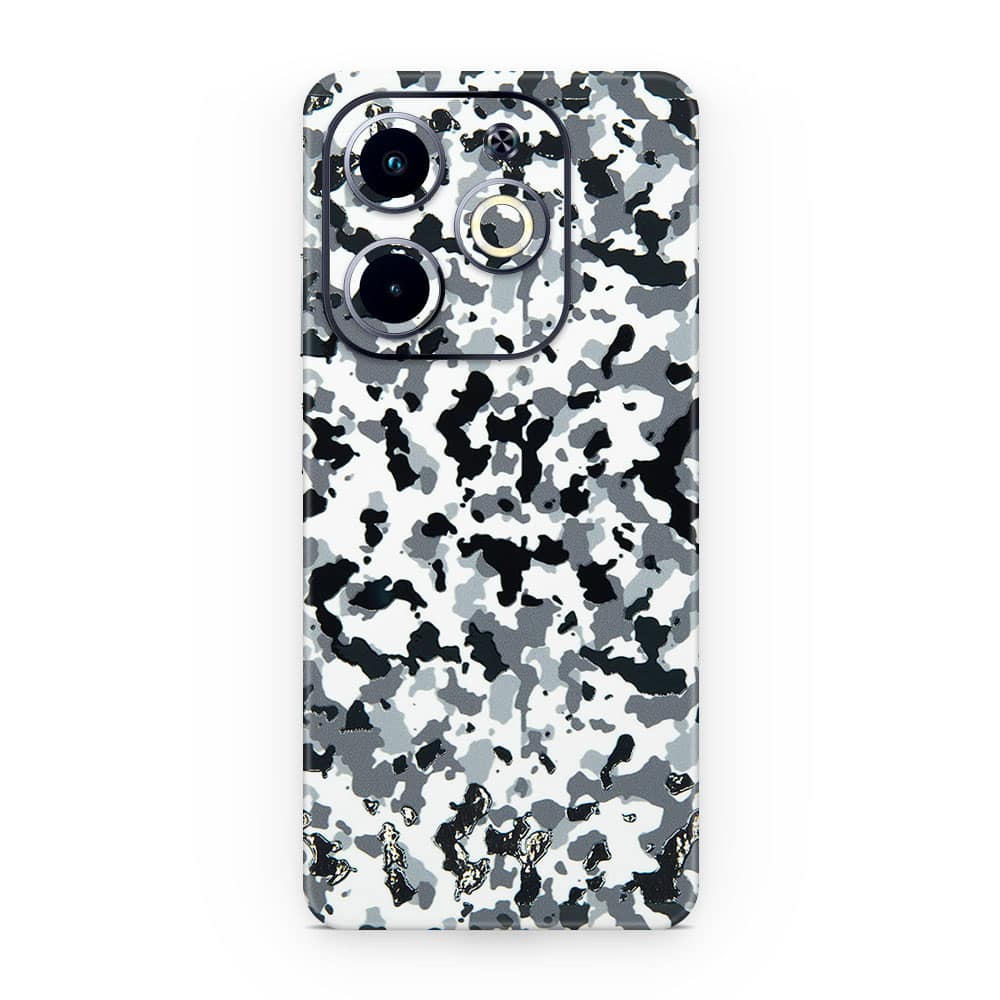 Infinix hot 40i snow camo 3d skin wrapitskin