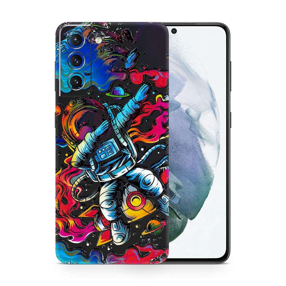 Galaxy s21 trippy astronaut 3d skin wrapitskin
