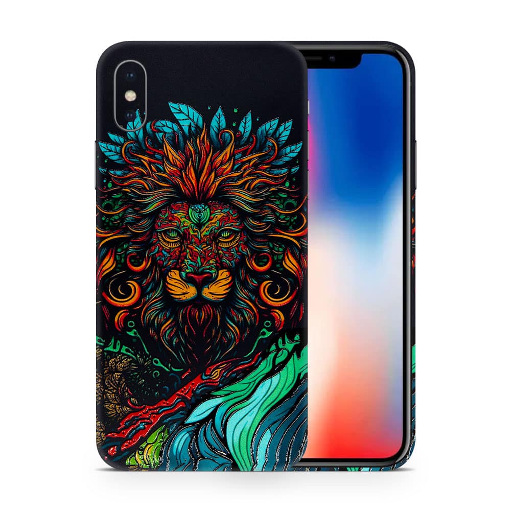 Iphone x fierce lion 3d skin wrapitskin