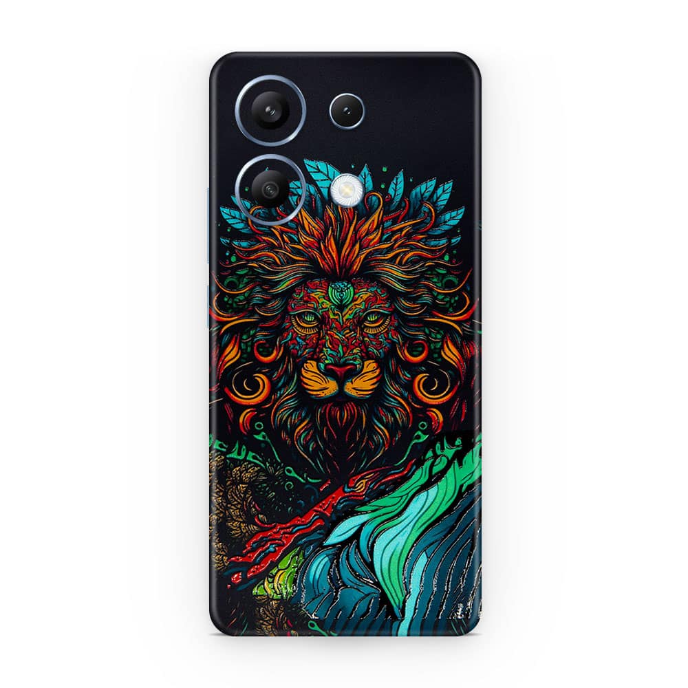 Redmi note 13 4g fierce lion 3d skin wrapitskin