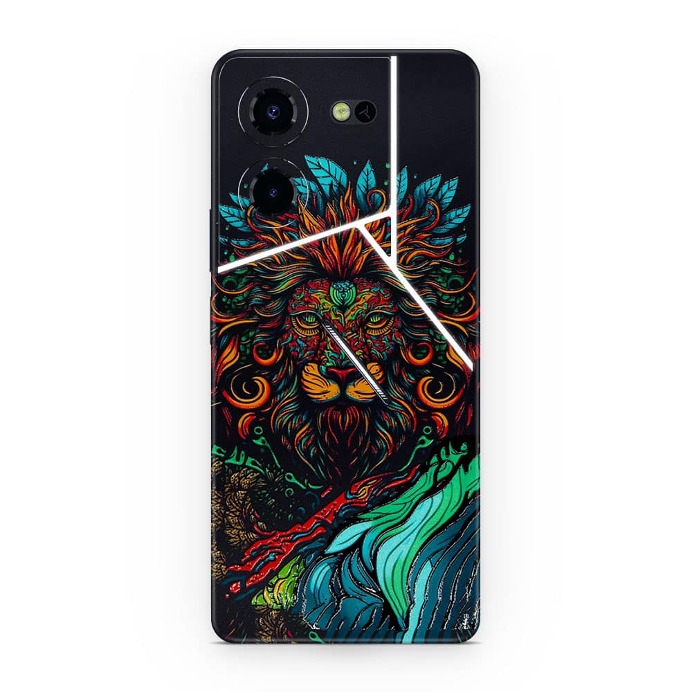 Pova 5 pro 5g fierce lion 3d skin wrapitskin