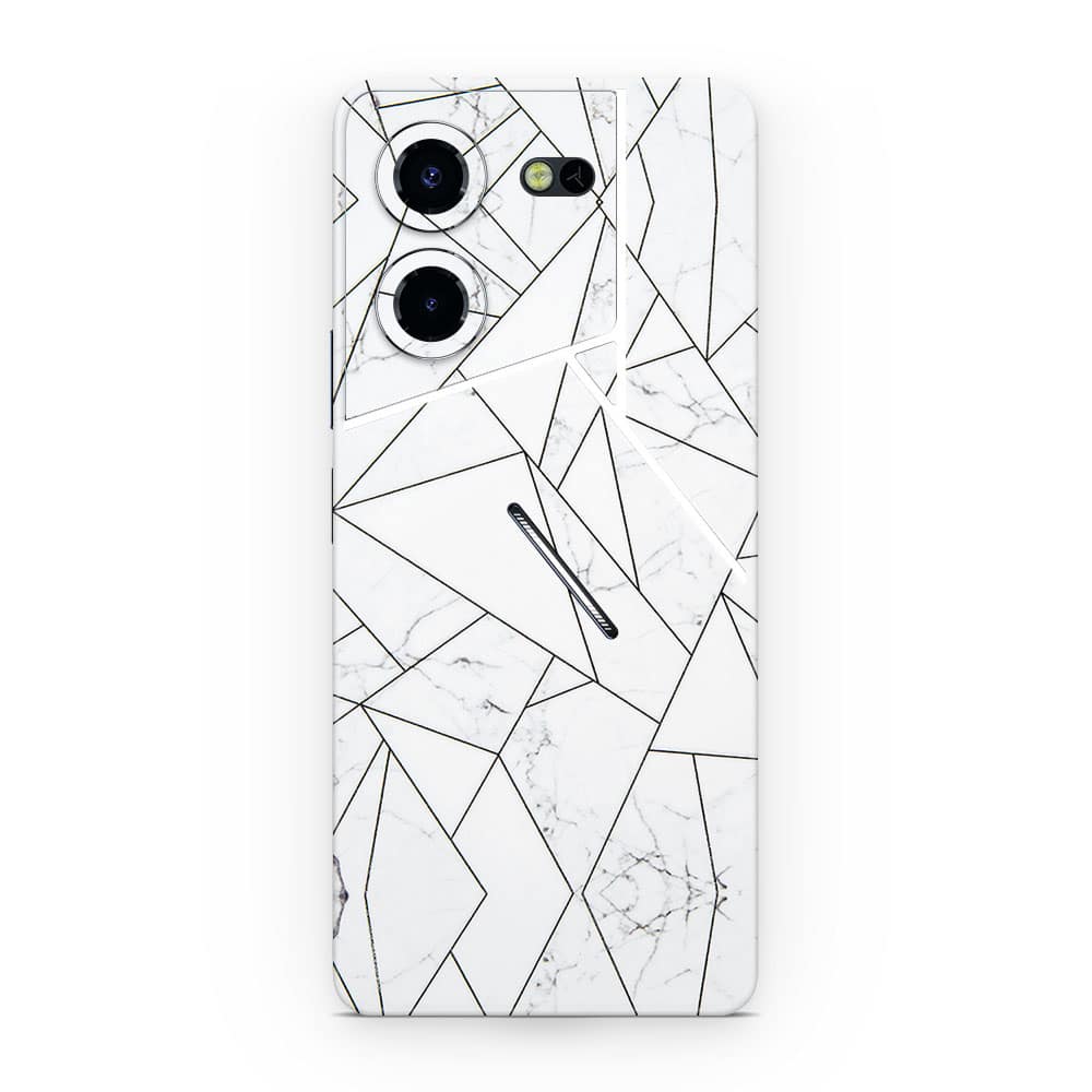 Pova 5 pro 5g marble grid 3d skin wrapitskin
