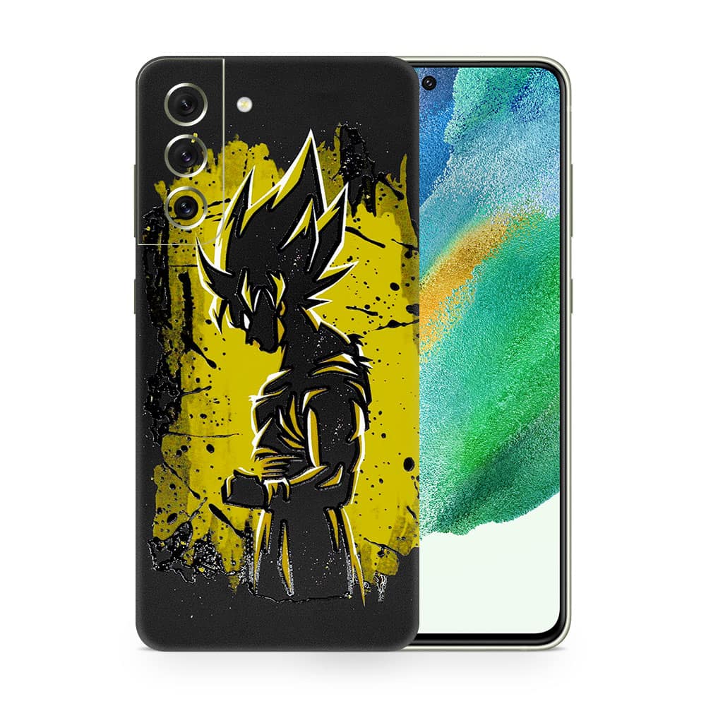 Galaxy s21 fe goku spirit 3d skin wrapitskin