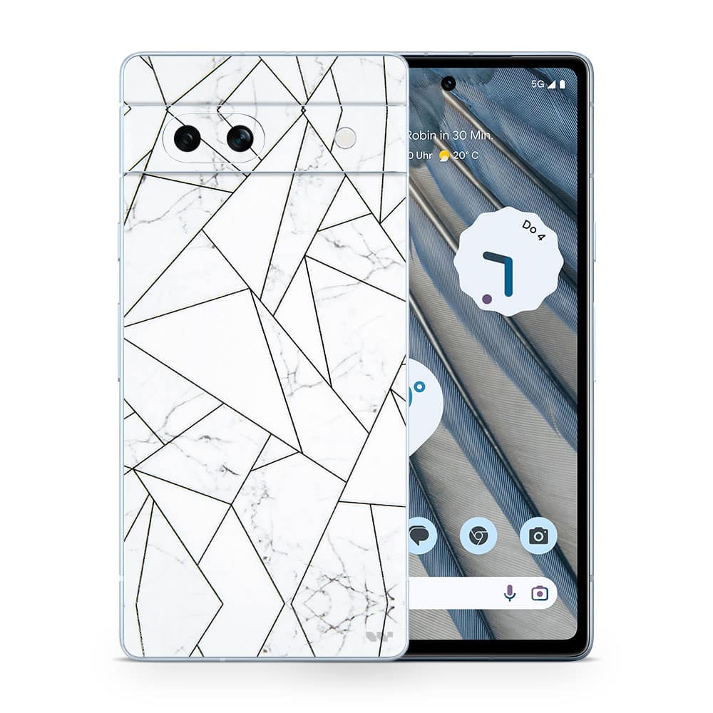 Pixel 7a marble grid 3d skin wrapitskin