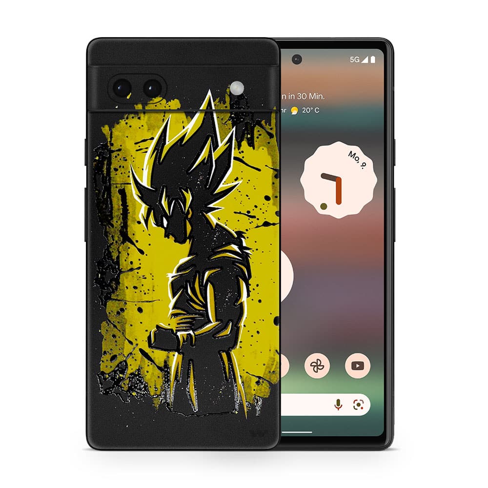 Pixel 6a goku spirit 3d skin wrapitskin