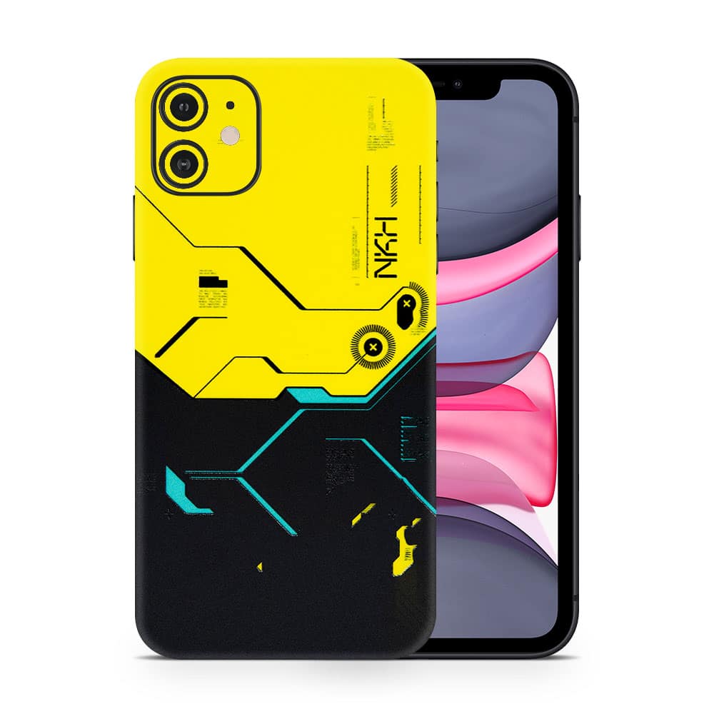 Iphone 11 cyberpunk city 3d skin wrapitskin