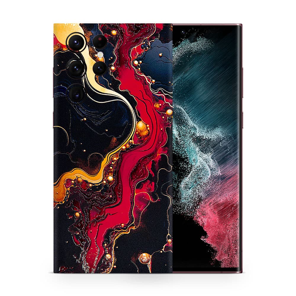 Galaxy s22 ultra volcanic vibe 3d skin wrapitskin