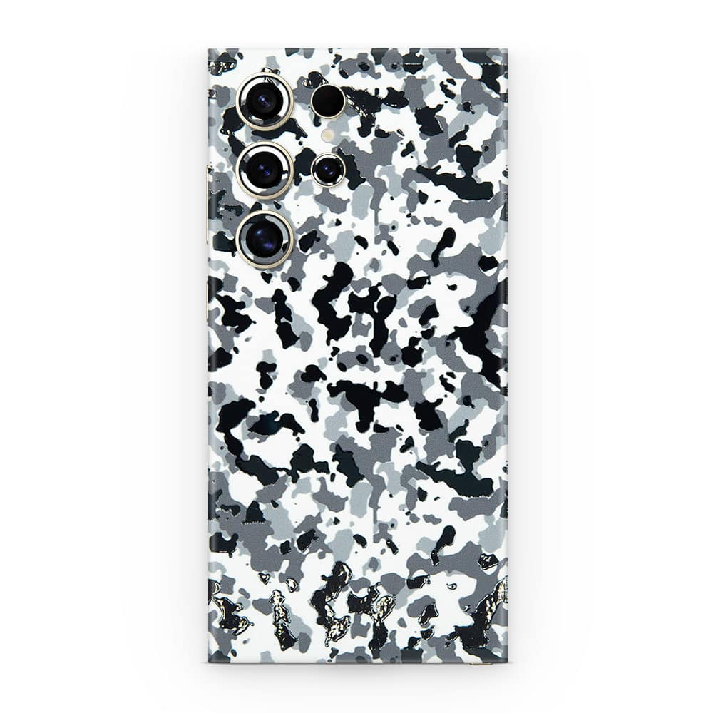 Galaxy s24 ultra snow camo 3d skin wrapitskin