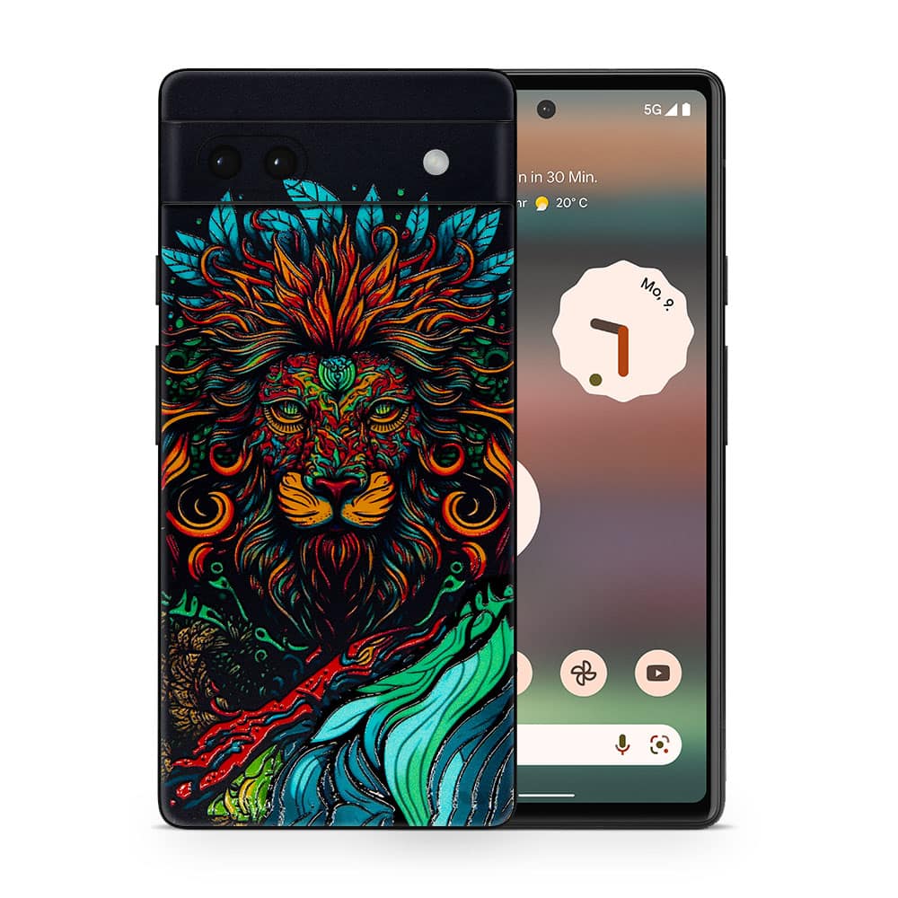 Pixel 6a fierce lion 3d skin wrapitskin