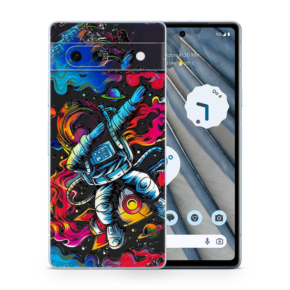 Pixel 7a trippy astronaut 3d skin wrapitskin