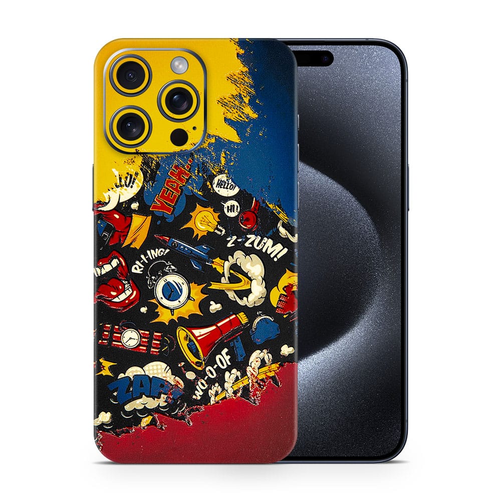 Iphone 15 pro max pop art 3d skin wrapitskin
