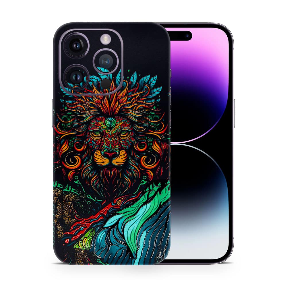 Iphone 14 pro max fierce lion 3d skin wrapitskin