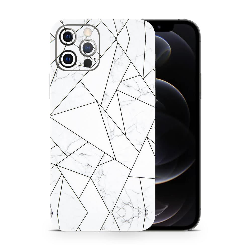 Iphone 12 pro marble grid 3d skin wrapitskin