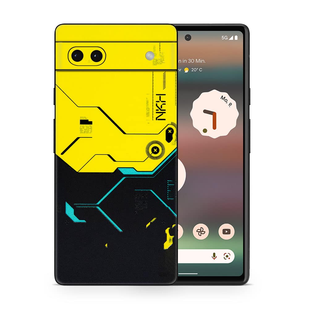 Pixel 6a cyberpunk city 3d skin wrapitskin
