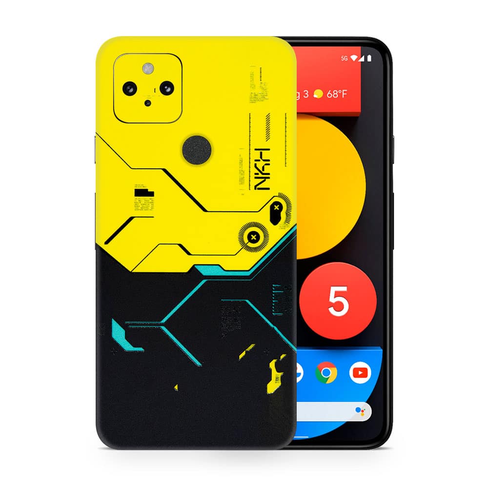 Pixel 5 cyberpunk city 3d skin wrapitskin
