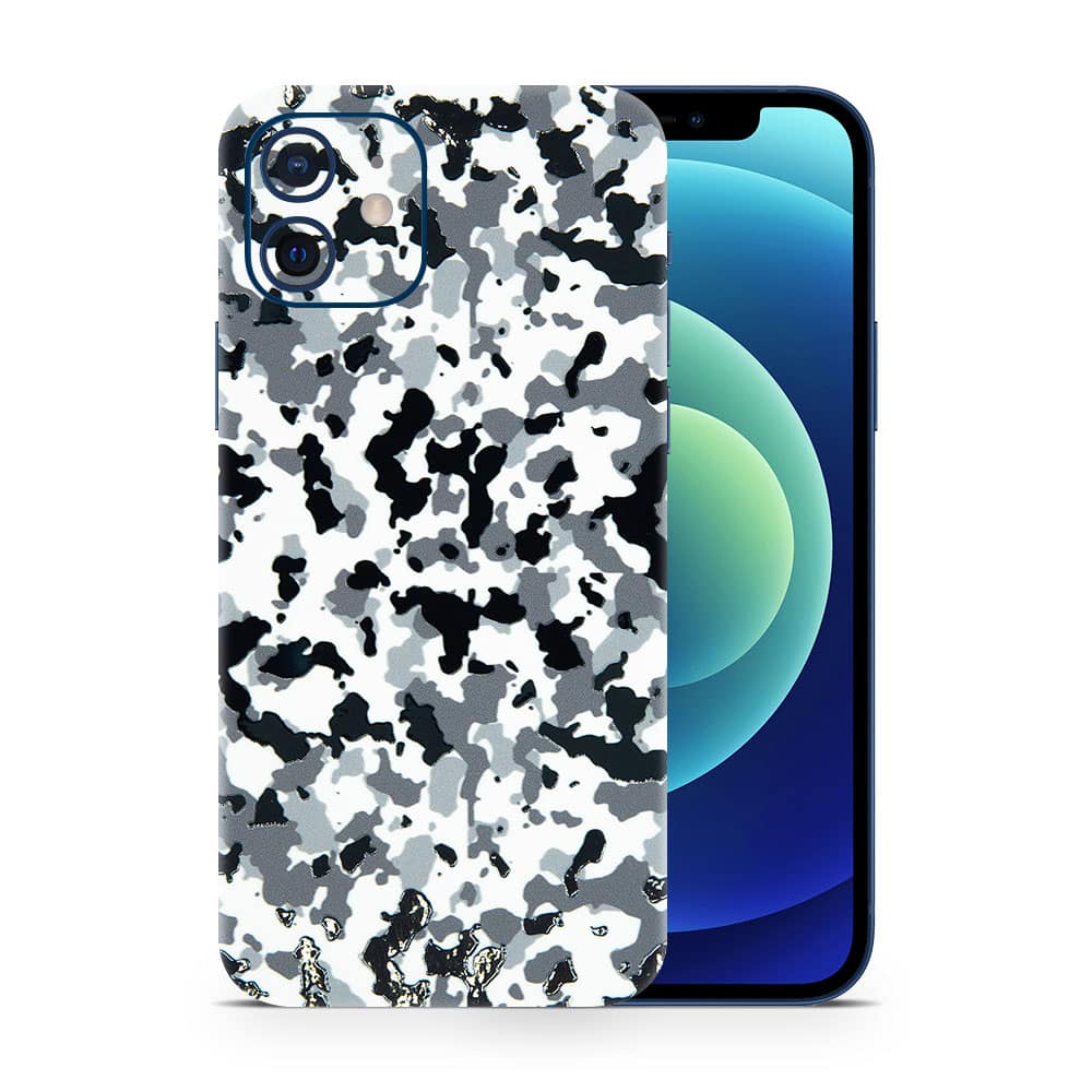Iphone 12 snow camo 3d skin wrapitskin